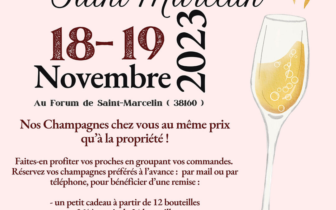 Salon des vins à Saint-Marcelin les 18 et 19 novembre